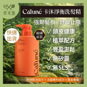 青禾集【現貨】頭皮洗髮精 控油洗髮精 韓國Cafune卡沐淨衡頭皮系列 500 ml 養髮 強健髮根 舒緩止癢 無矽靈